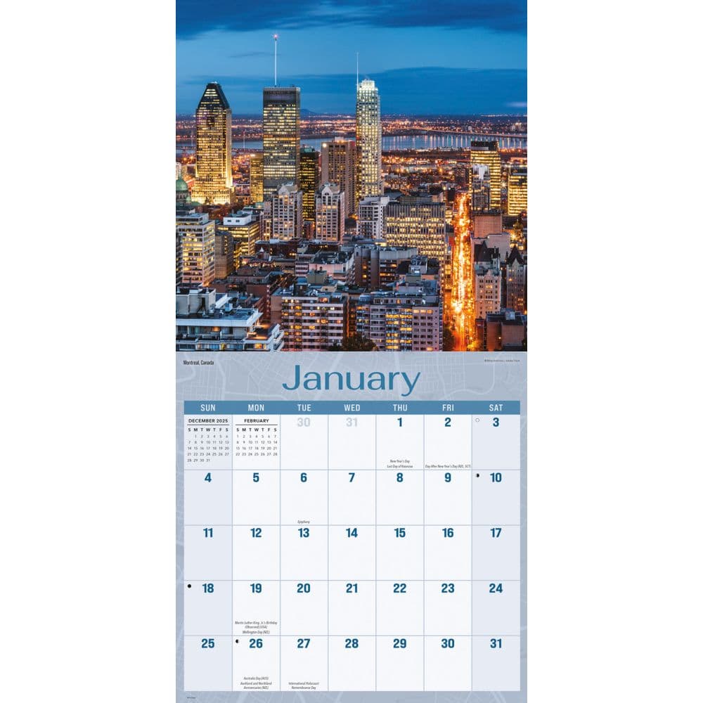 City Skylines 2026 Wall Calendar Second Alternate Image