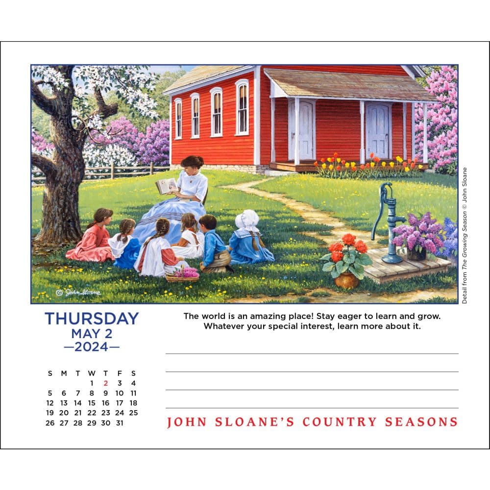 Country Seasons 2024 Desk Calendar interior 1