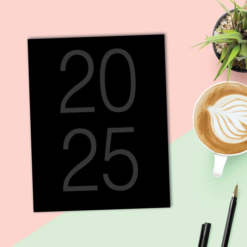 Black Booklet 2025 Monthly Planner - Calendars.com