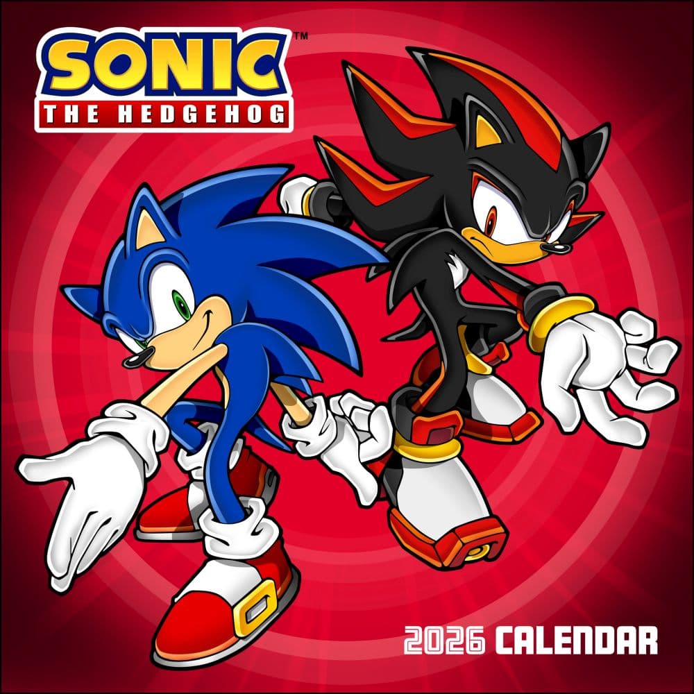 Sonic the Hedgehog 2026 Wall Calendar Main Image