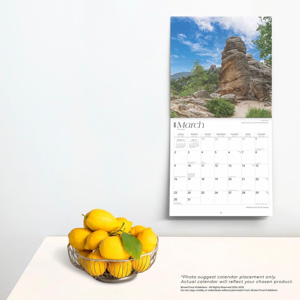 South Dakota 2025 Wall Calendar Fourth Alternate Image