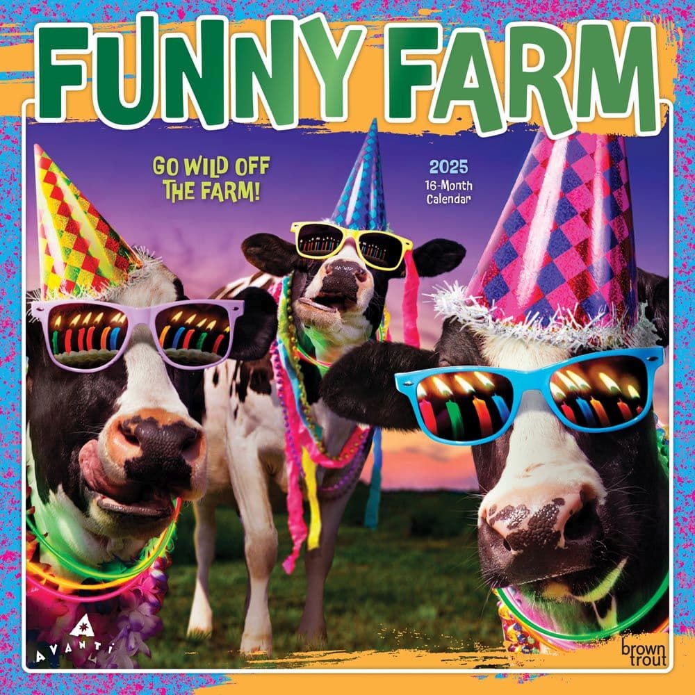 Avanti Funny Farm 2025 Wall Calendar