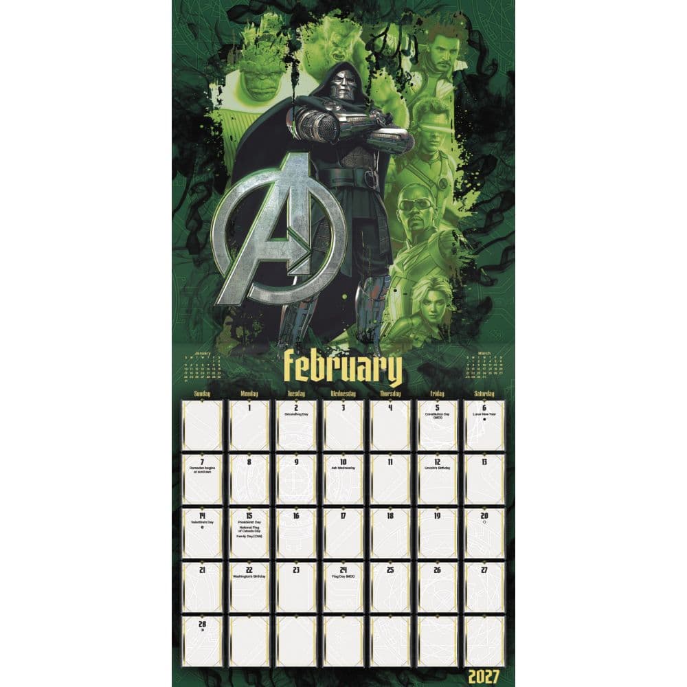 Avengers Doomsday 2027 Wall Calendar Third Alternate Image