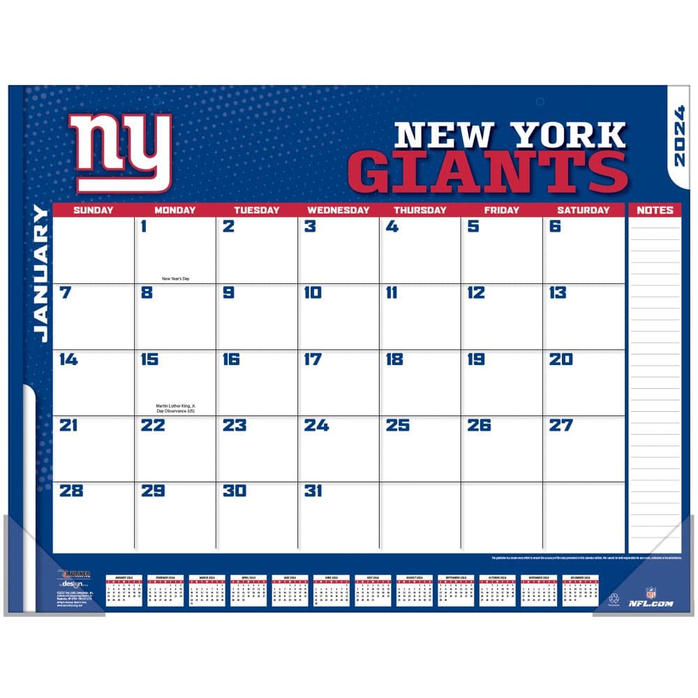 NFL New York Giants 2024 Desk Pad First Alternate Image width=&quot;1000&quot; height=&quot;1000&quot;