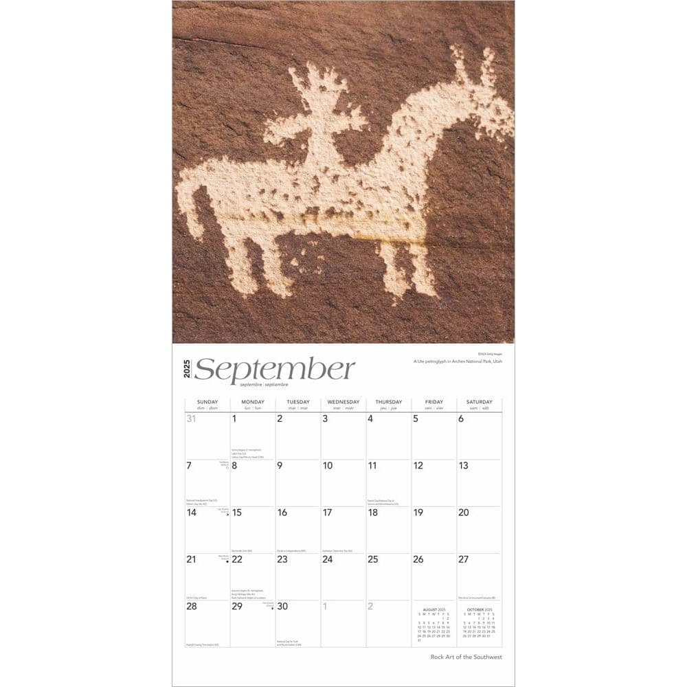 Rock Art of the Southwest 2025 Wall Calendar Third Alternate Image