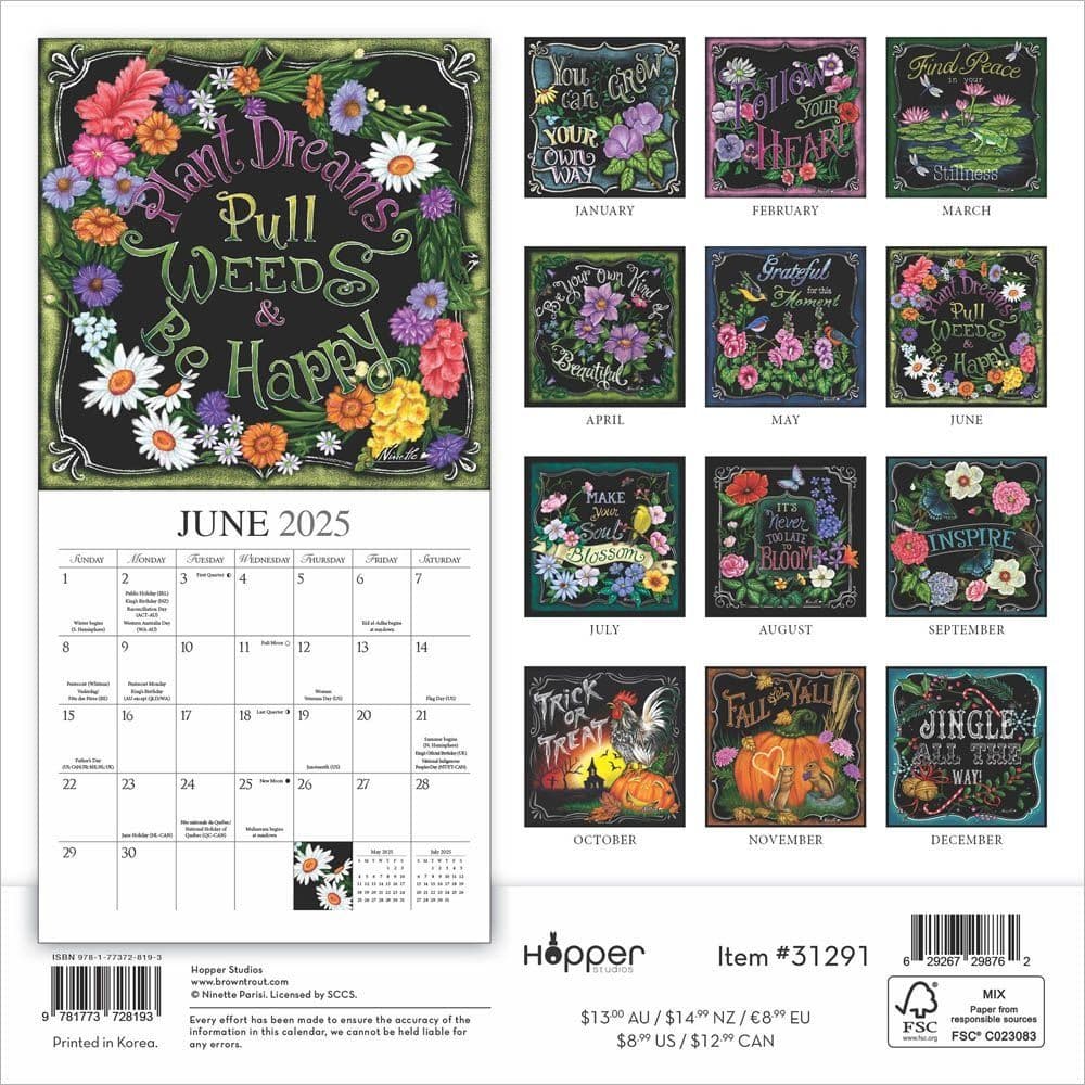 Grow Your Own Way 2025 Mini Wall Calendar First Alternate Image