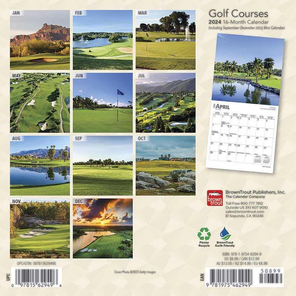 Golf 2024 Mini Wall Calendar First Alternate Image width=&quot;1000&quot; height=&quot;1000&quot;