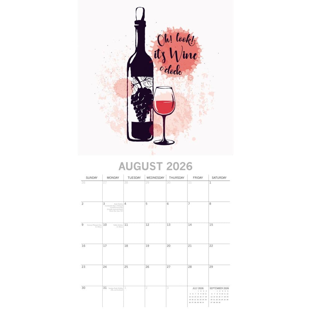 Wine Signs 2026 Wall Calendar Third Alternate Image