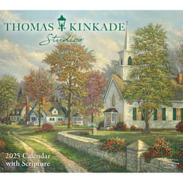 Thomas Kinkade Painter of Light Scripture 2025 Wall Calendar