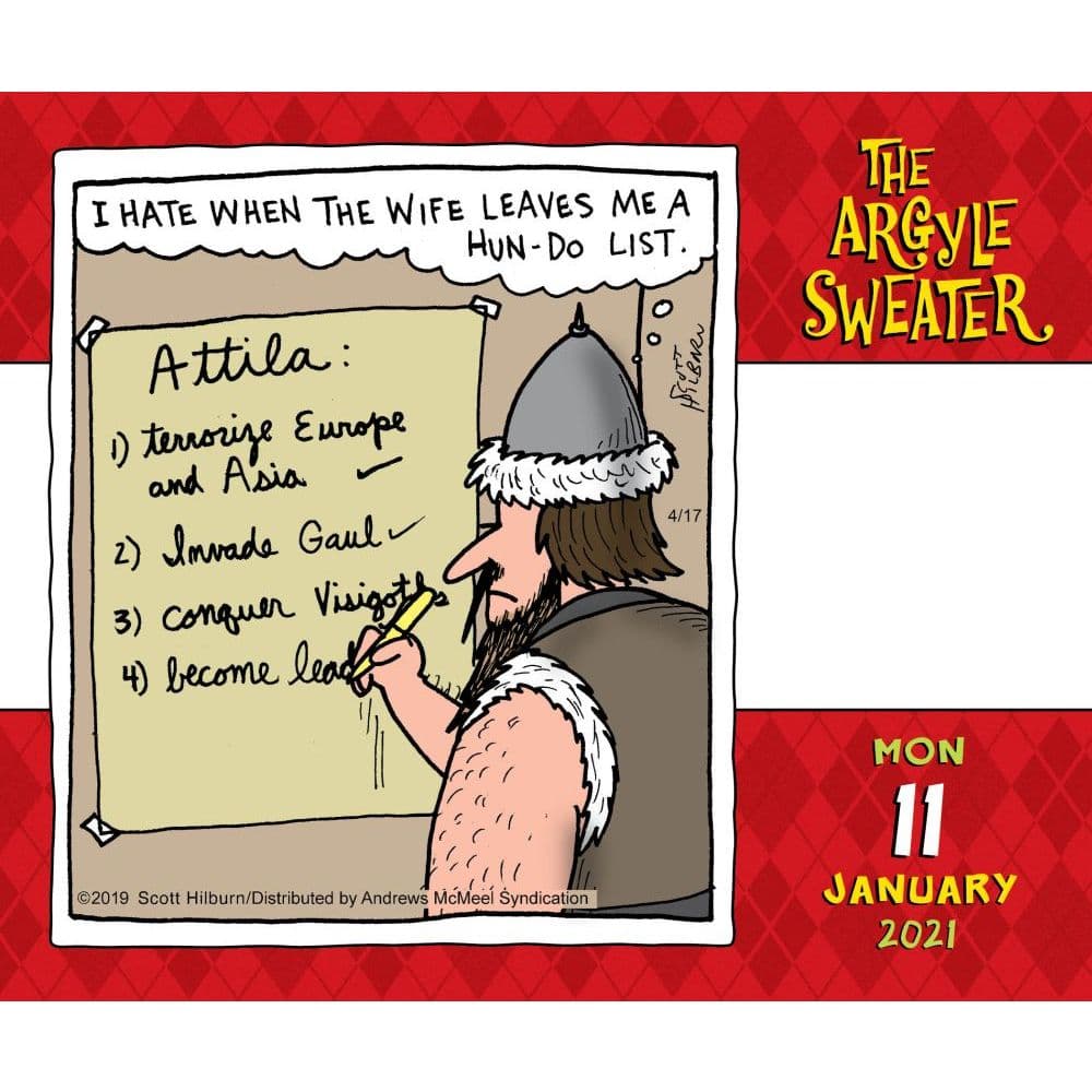 Argyle Sweater Desk Calendar