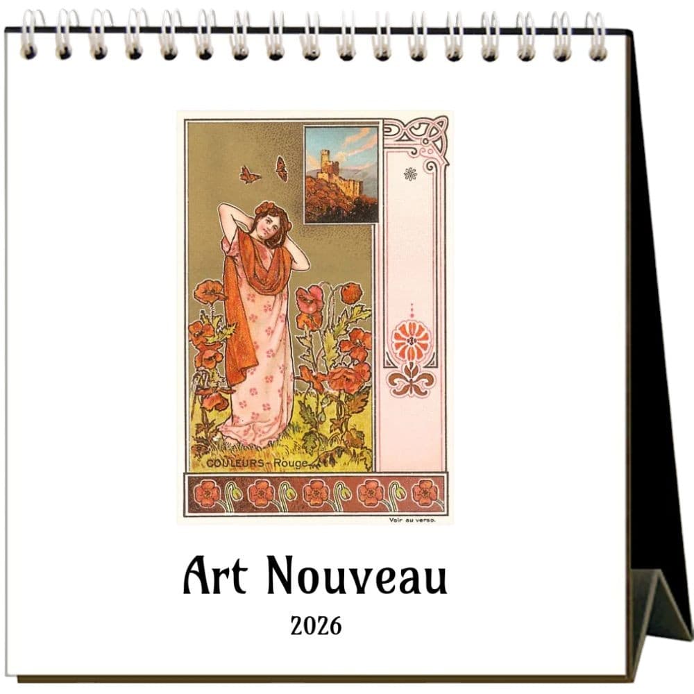 Art Nouveau 2026 Easel Desk Calendar Main Product Image