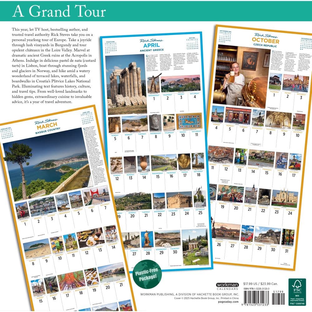Europe Rick Steves 2026 Wall Calendar First Alternate Image