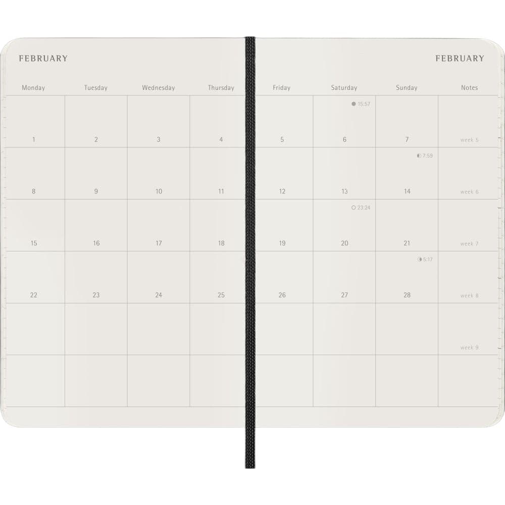 Moleskine Black Pocket Soft Cover 2027 Monthly Planner Third Alternate Image