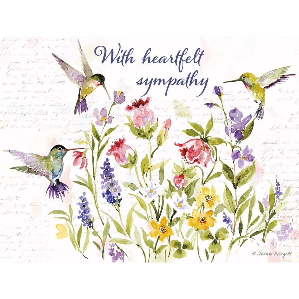 Hummingbird Sympathy Assorted Boxed Note Cards Alt5