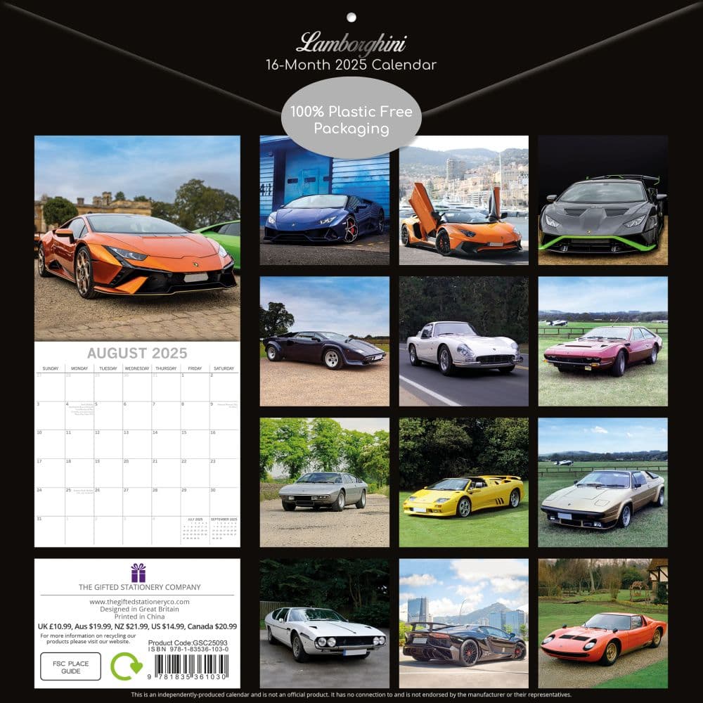 Lamborghini 2025 Wall Calendar First Alternate Image width=&quot;1000&quot; height=&quot;1000&quot;