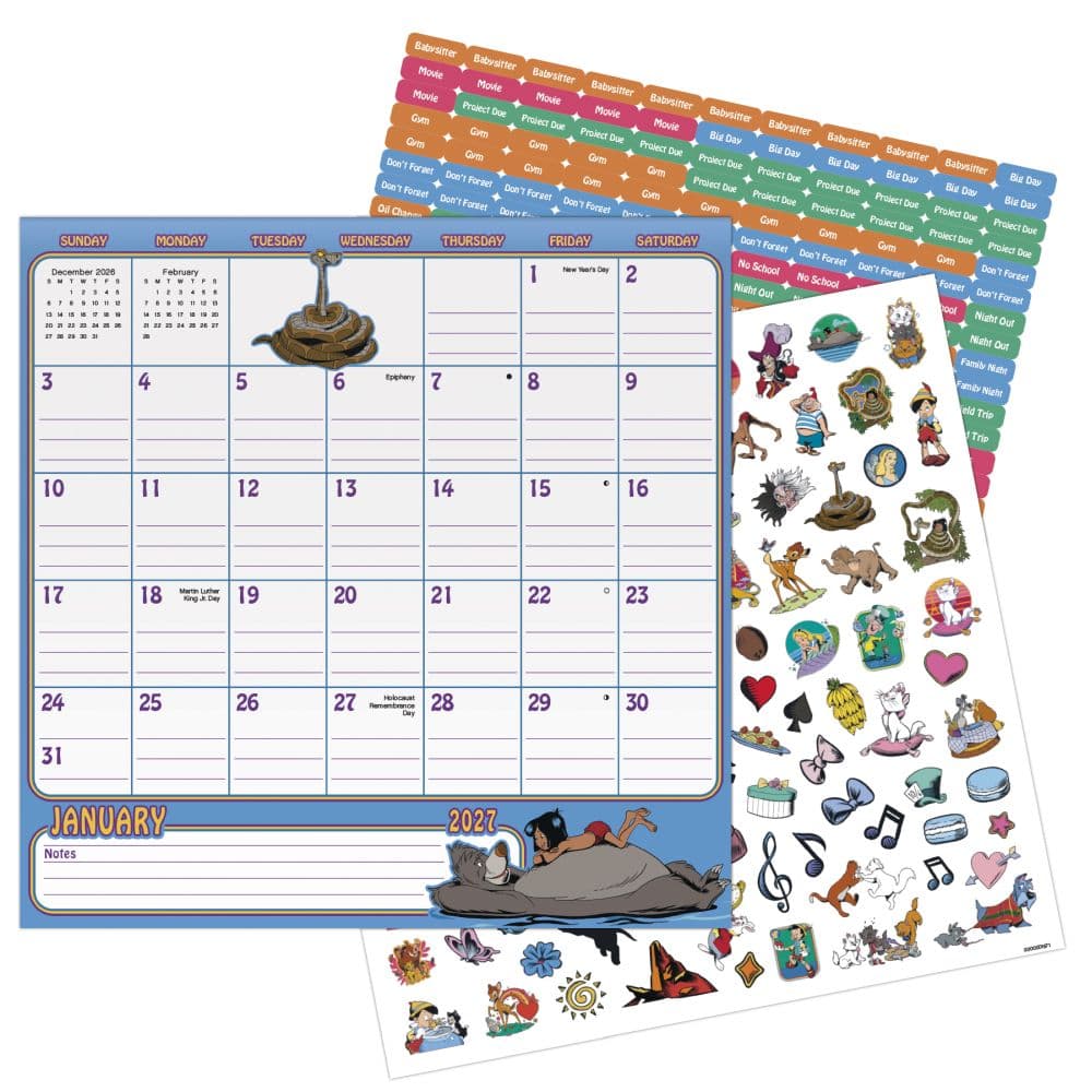 Disney Classic 2027 Magnetic Calendar Eighth Alternate Image