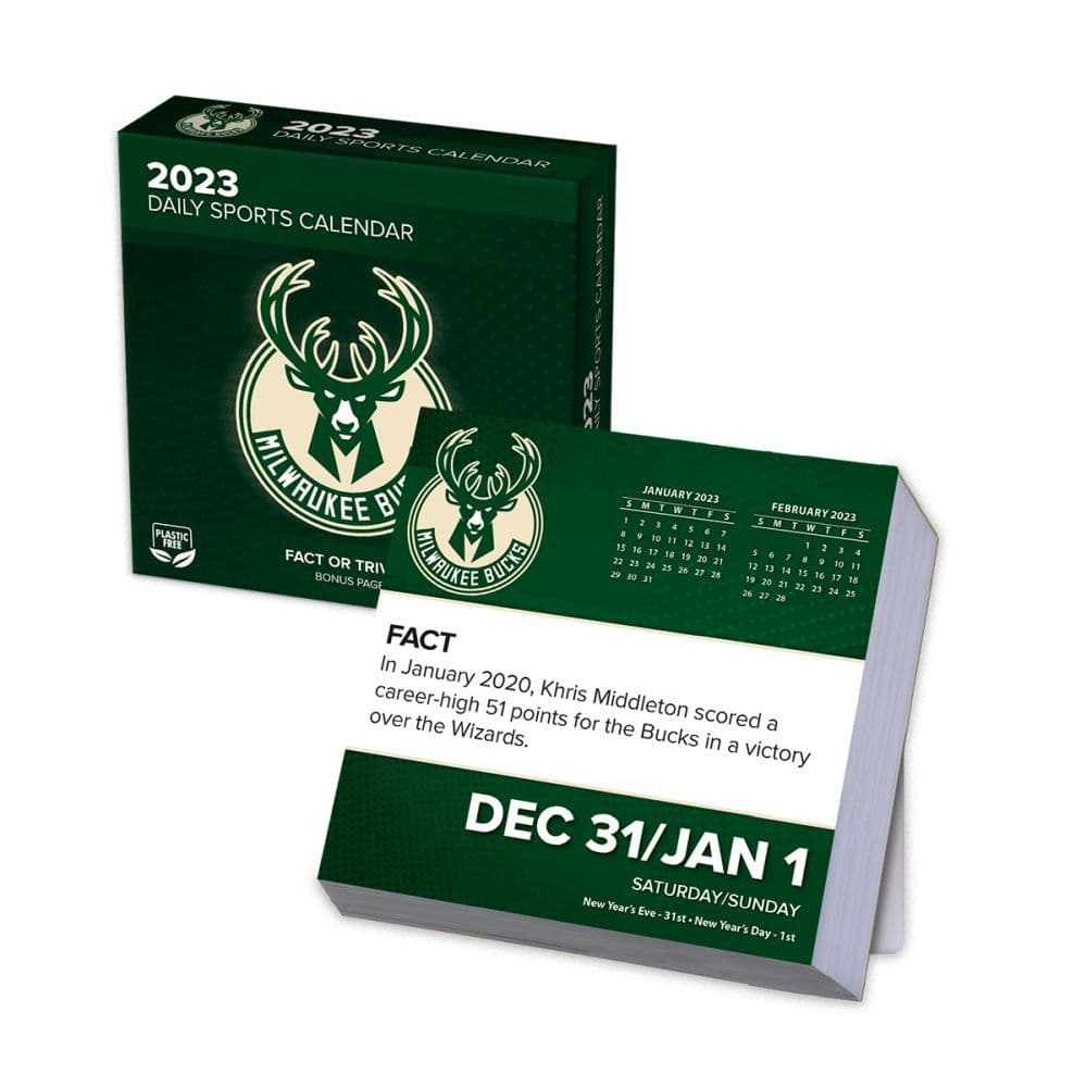 Milwaukee Bucks 2023 Desk Calendar Calendars