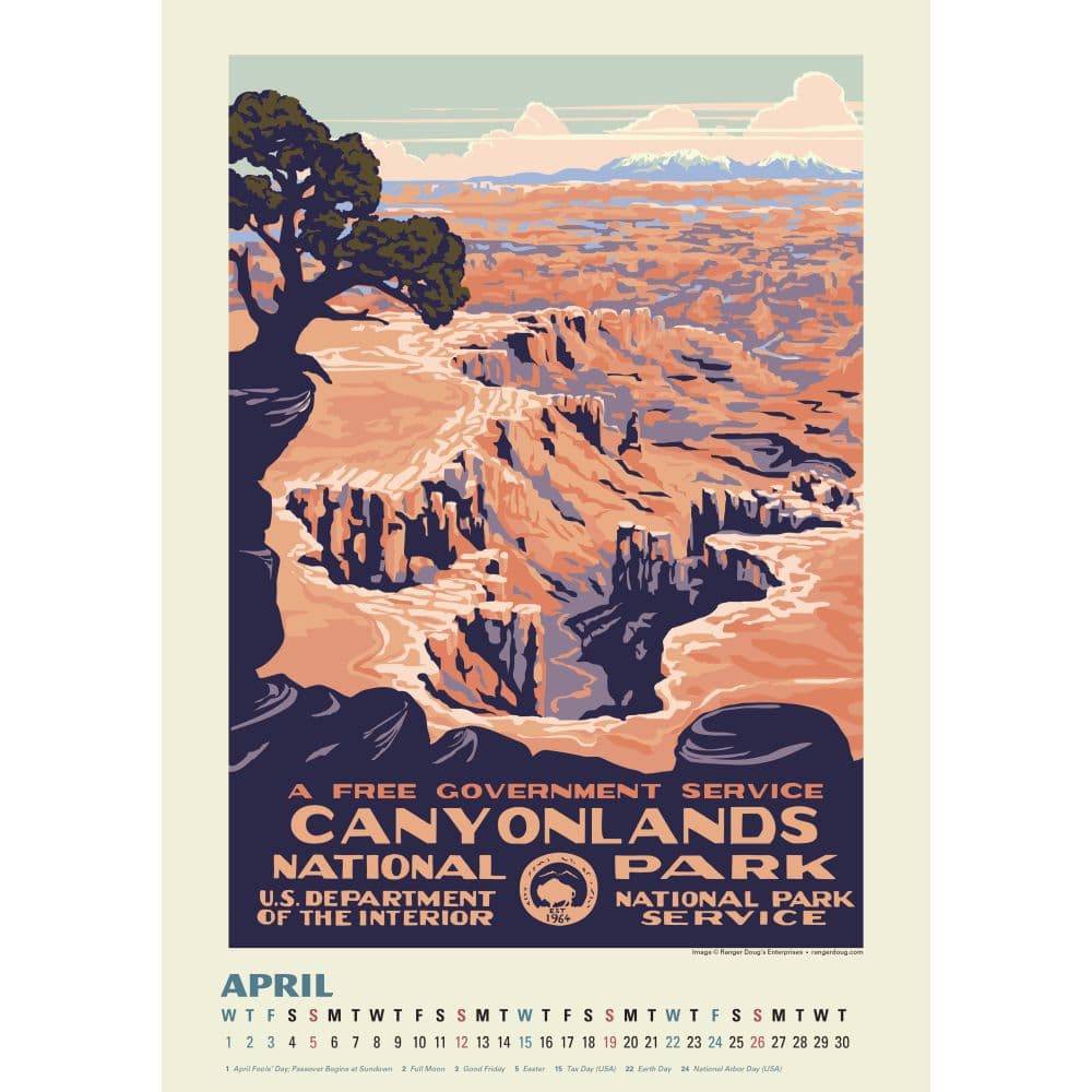 National Parks Poster Art of the WPA 2026 Wall Calendar Second Alternate Image