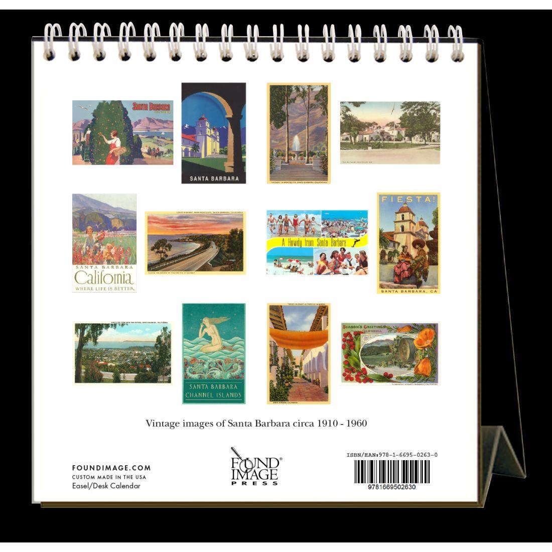 Santa Barbara Nostalgic 2024 Easel Desk Calendar