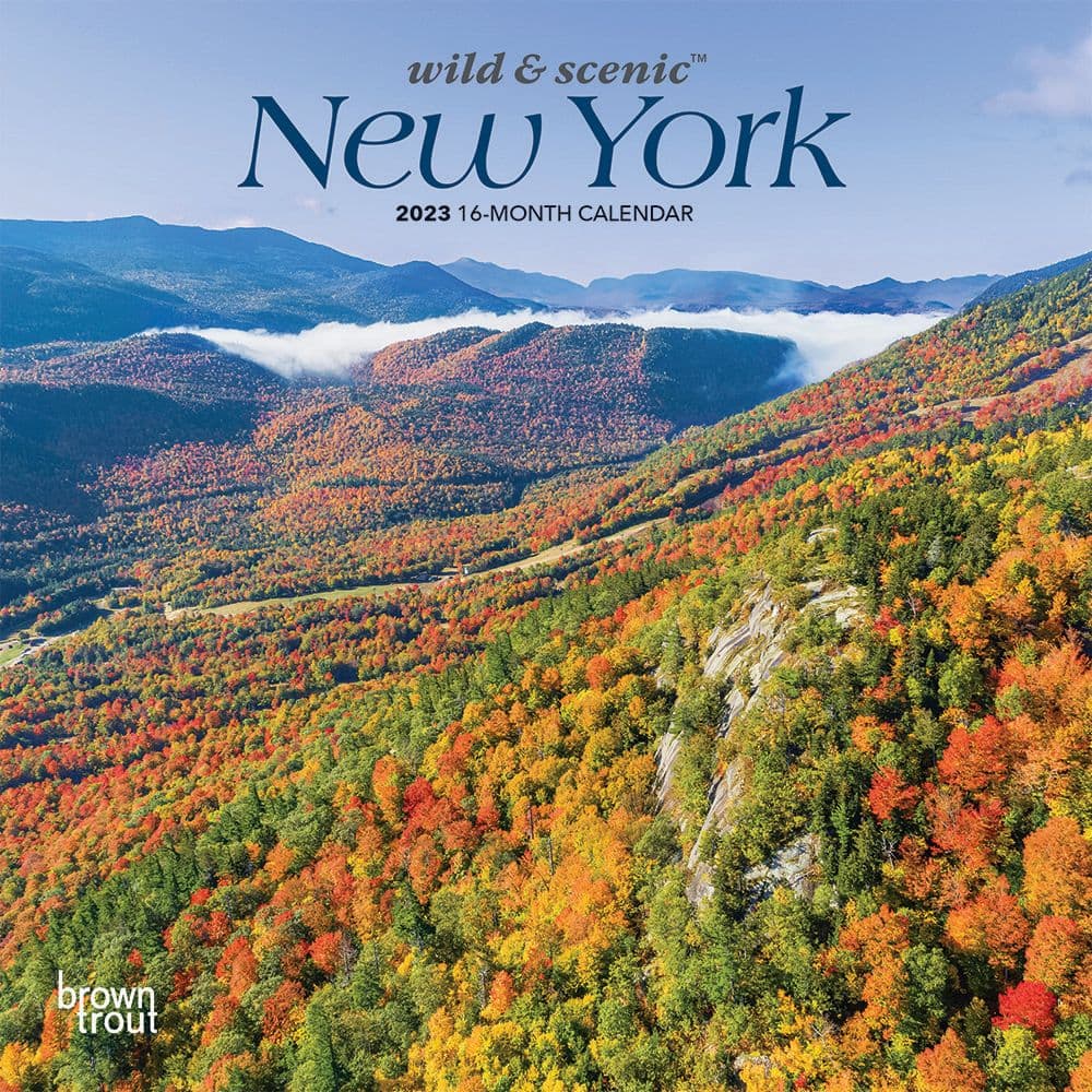 BrownTrout New York Wild and Scenic 2023 Mini Wall Calendar