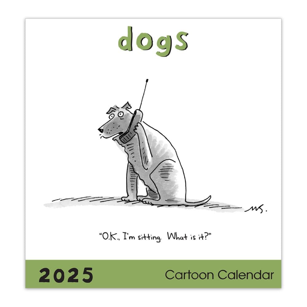 Dogs Cartoon 2025 Wall Calendar