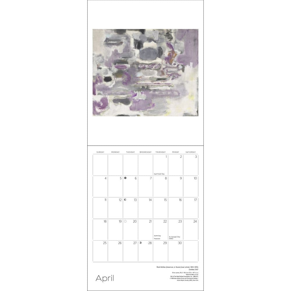 Mark Rothko 2027 Mini Wall Calendar Third Alternate Image