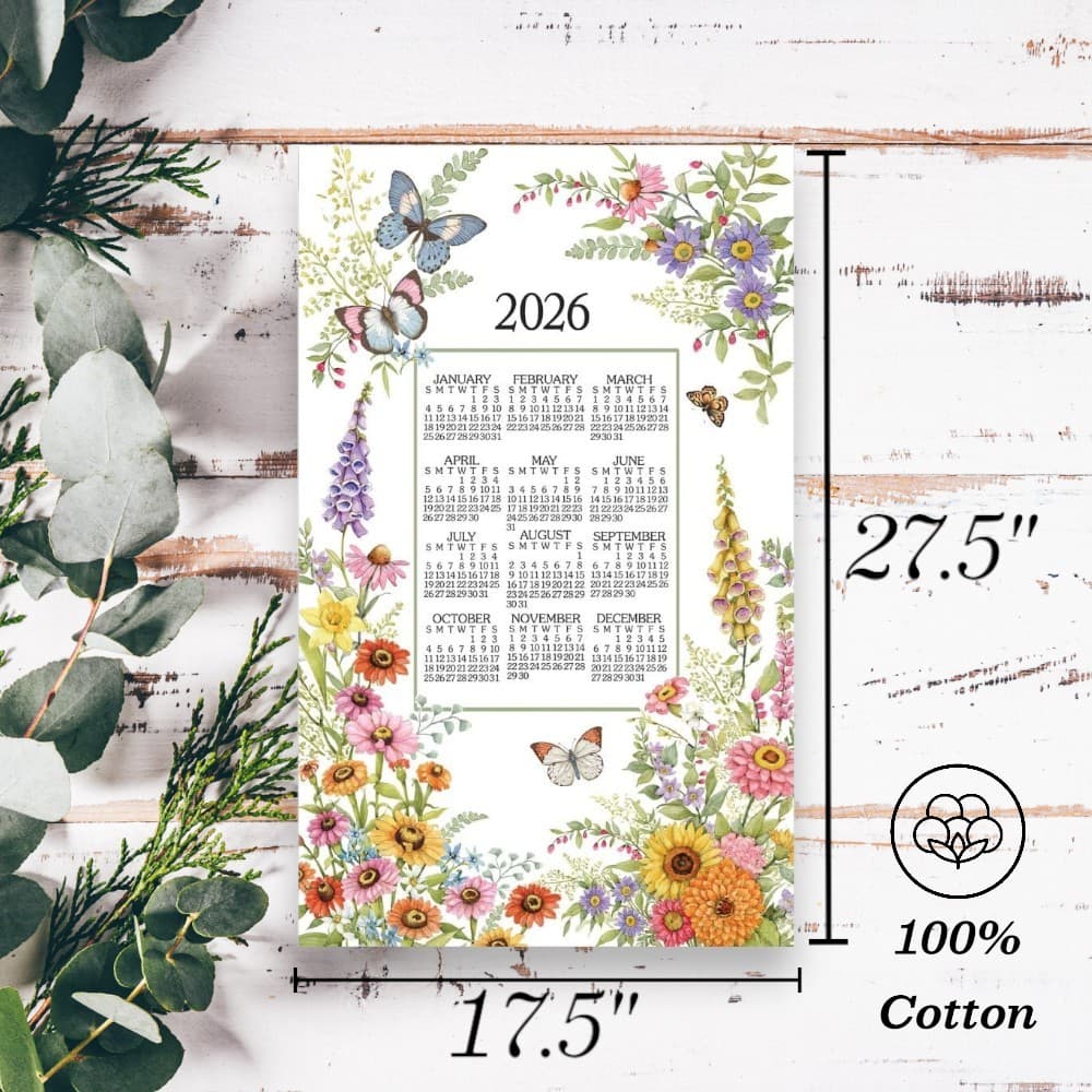 Garden Walk 2026 Calendar Towel First Alternate Image