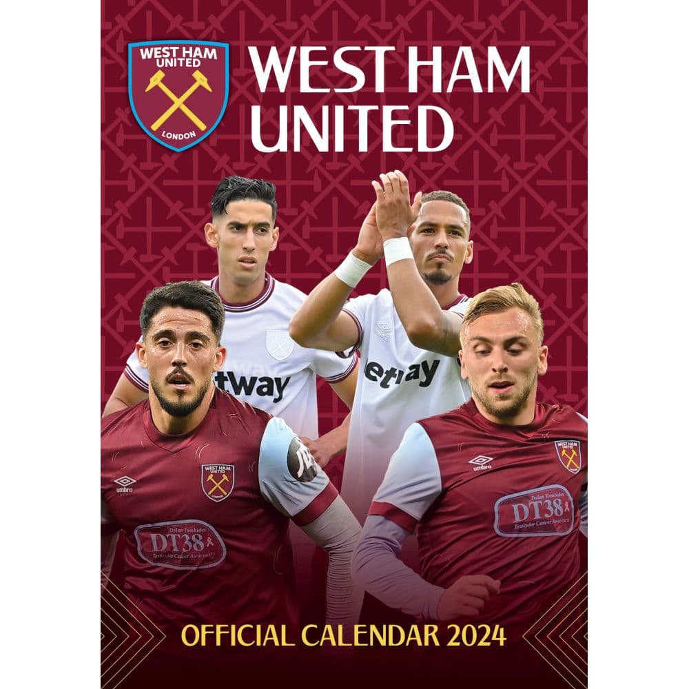 West Ham FC Poster 2024 Wall Calendar Calendars