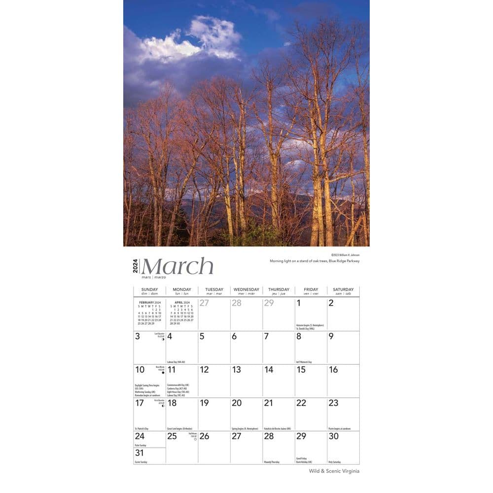 Virginia 2024 Mini Wall Calendar