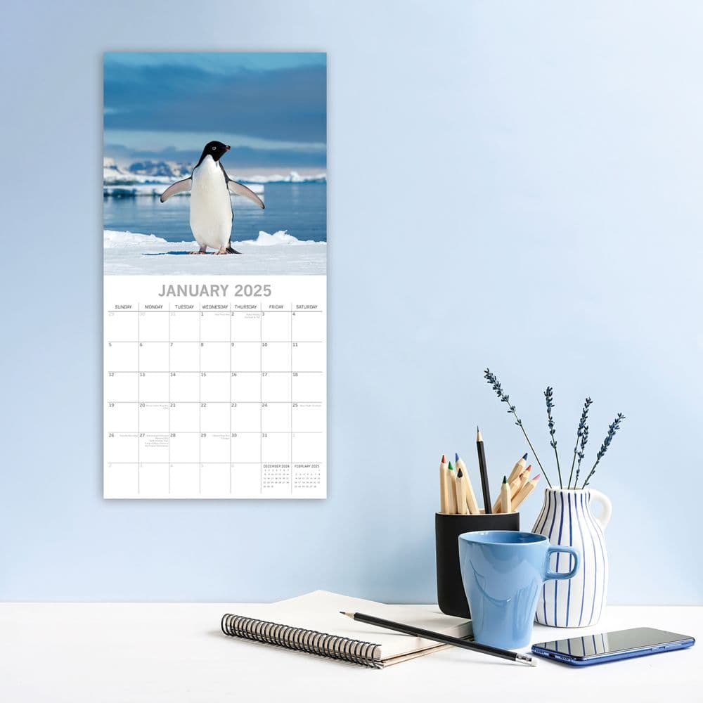 Penguins 2025 Wall Calendar