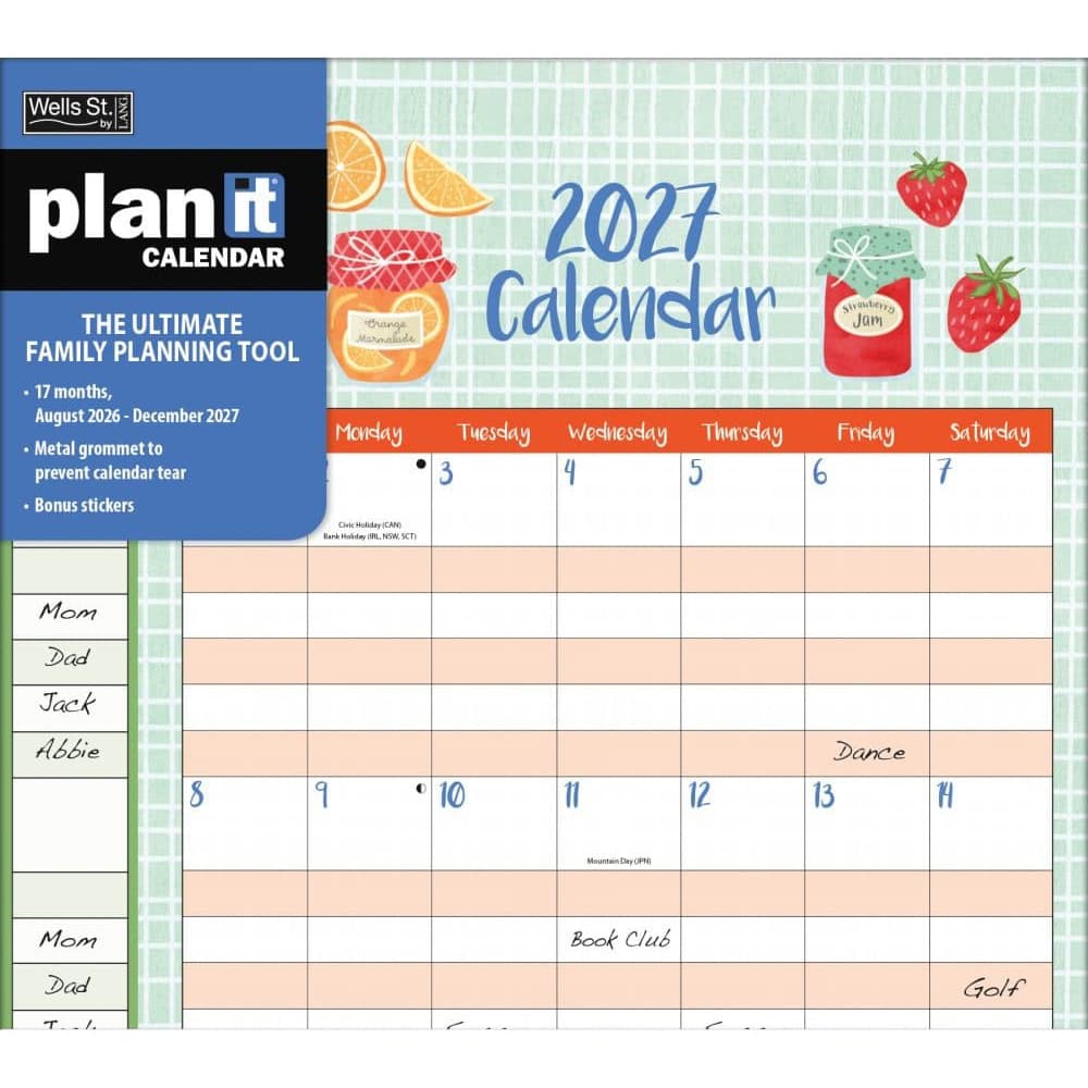 Family 2027 Plan It Wall Calendar by Paula Joerling Main Product Image