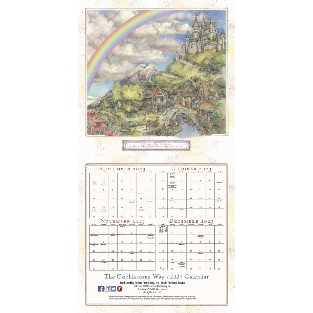 Cobblestone Way 2024 Wall Calendar