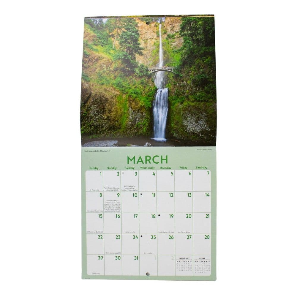 Waterfalls 2026 Mini Wall Calendar Fifth Alternate Image