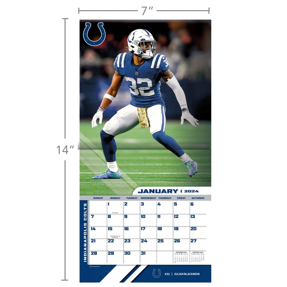 Indianapolis Colts 2024 Mini Wall Calendar