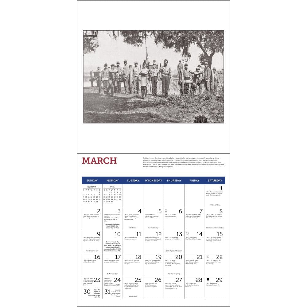 Civil War Chronology 2025 Wall Calendar Third Alternate Image width=&quot;1000&quot; height=&quot;1000&quot;