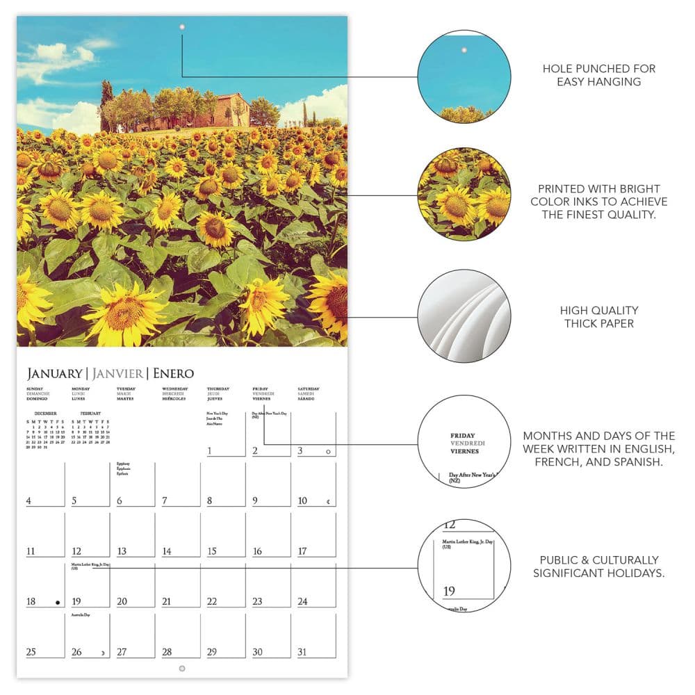 Tuscany 2026 Wall Calendar Second Alternate Image