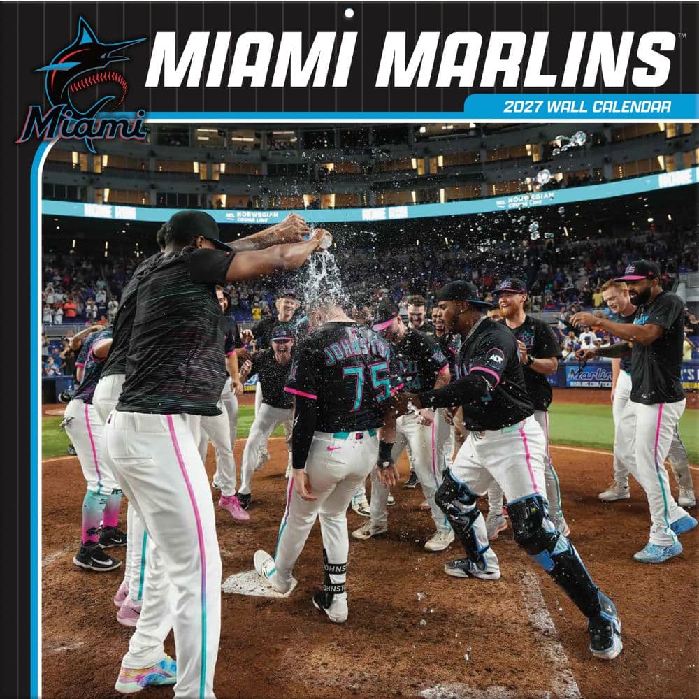 MLB Miami Marlins 2027 Wall Calendar Main Product Image