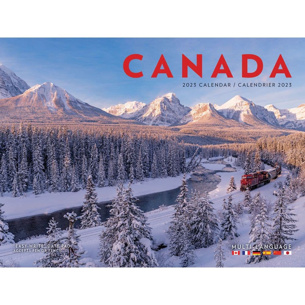 Canada Multi Language A4 2023 Wall Calendar