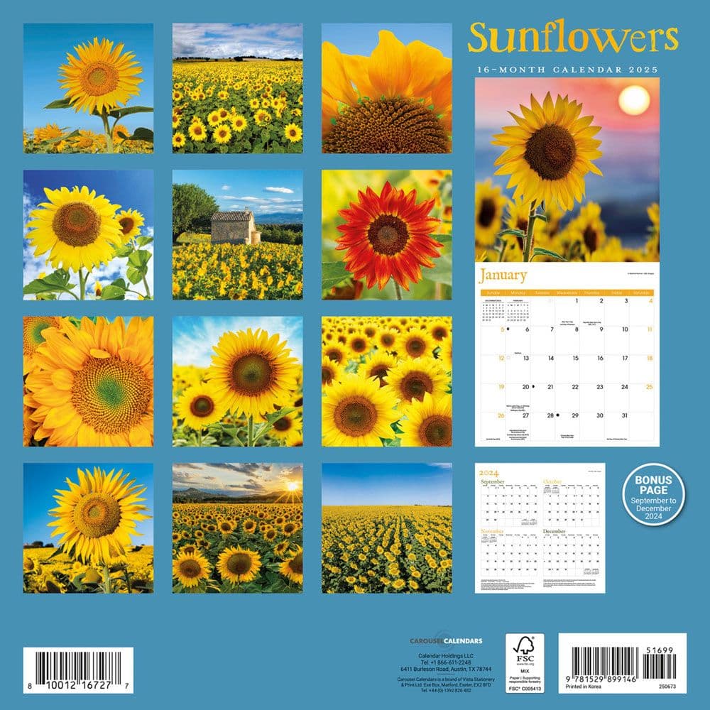 Sunflowers 2025 Wall Calendar First Alternate Image width=&quot;1000&quot; height=&quot;1000&quot;