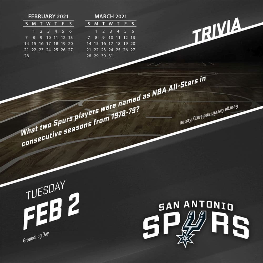 San Antonio Spurs Desk Calendar