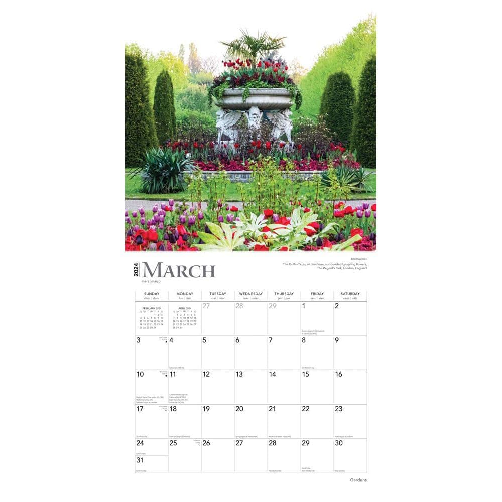 Gardens 2024 Wall Calendar