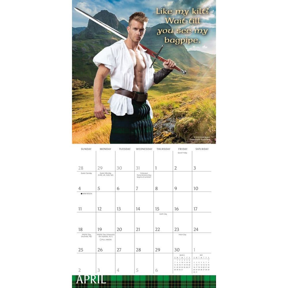 Kilty Pleasures Wall Calendar
