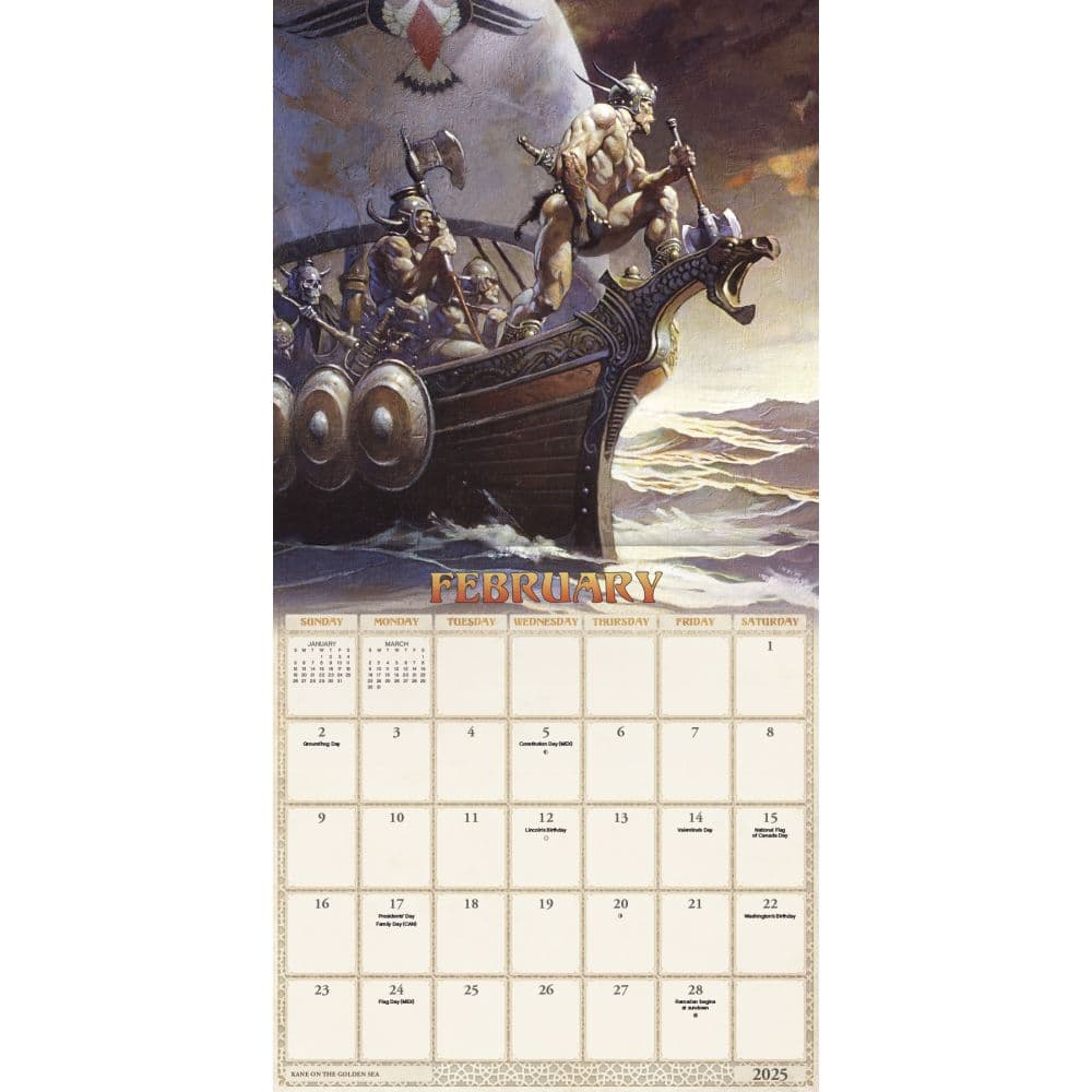 Frank Frazetta 2025 Wall Calendar Third Alternate Image width=&quot;1000&quot; height=&quot;1000&quot;