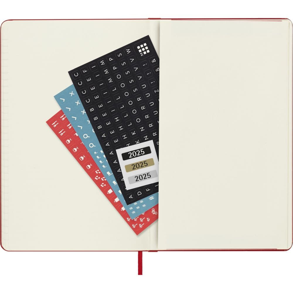 Moleskine Large Red Daily Hard Cover 2025 Planner Sixth Alternate Image