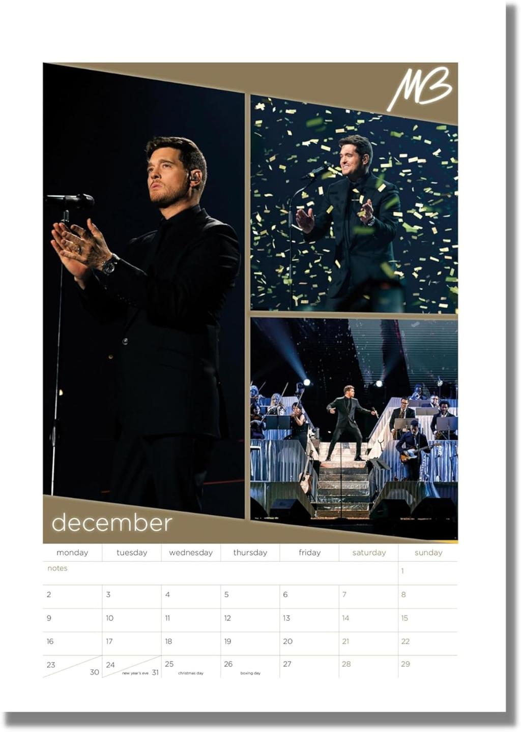 Michael Buble Poster 2024 Wall Calendar December