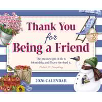 image Thank You For Being A Friend 2026 Desk Calendar Main Image
