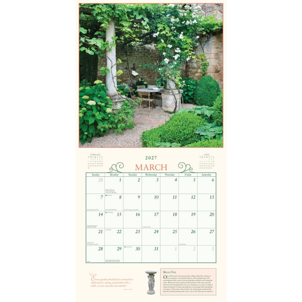 Secret Garden 2027 Wall Calendar Second Alternate Image