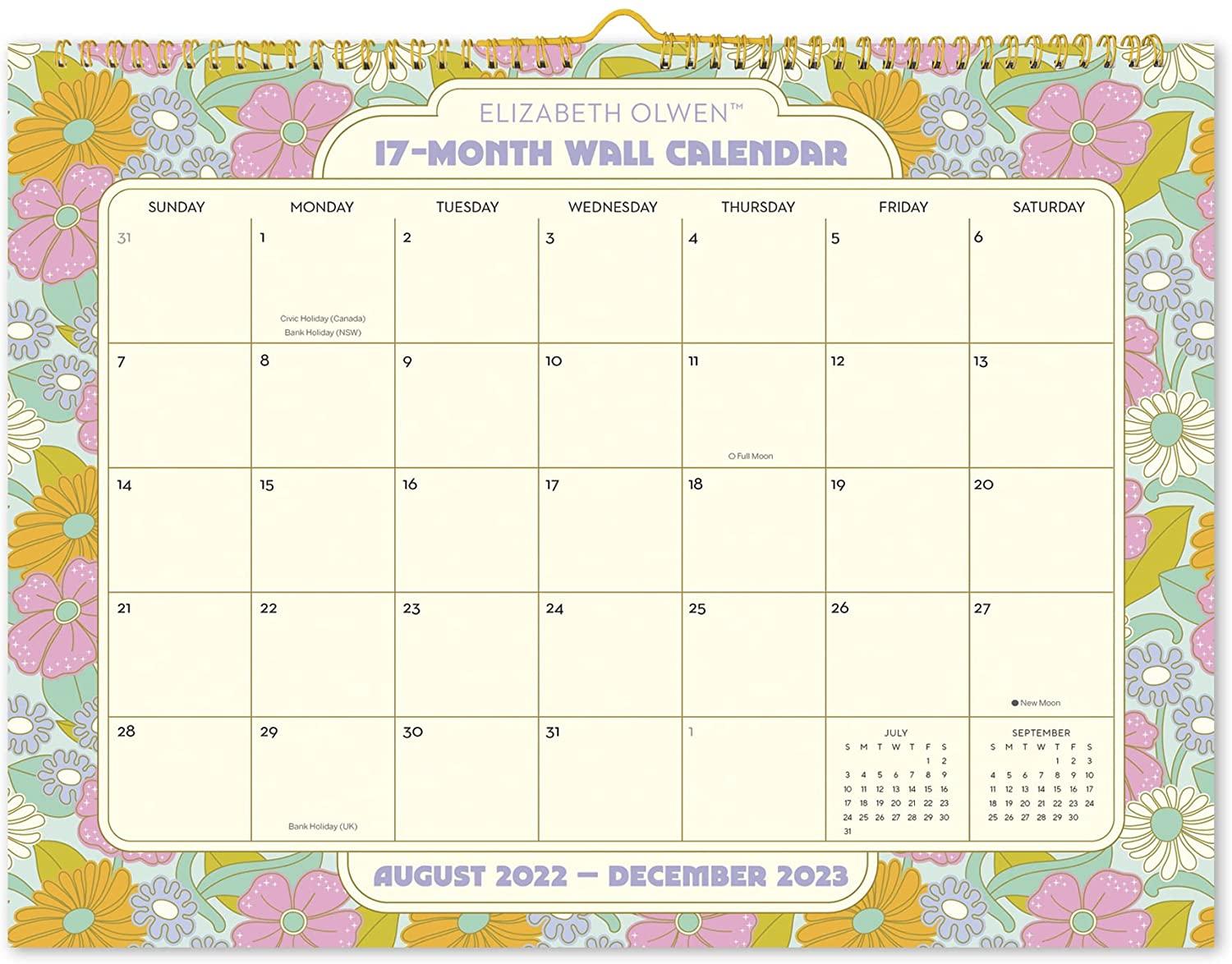 Sellers Publishing Fresh and Colorful Designer HN 2023 Wall Calendar