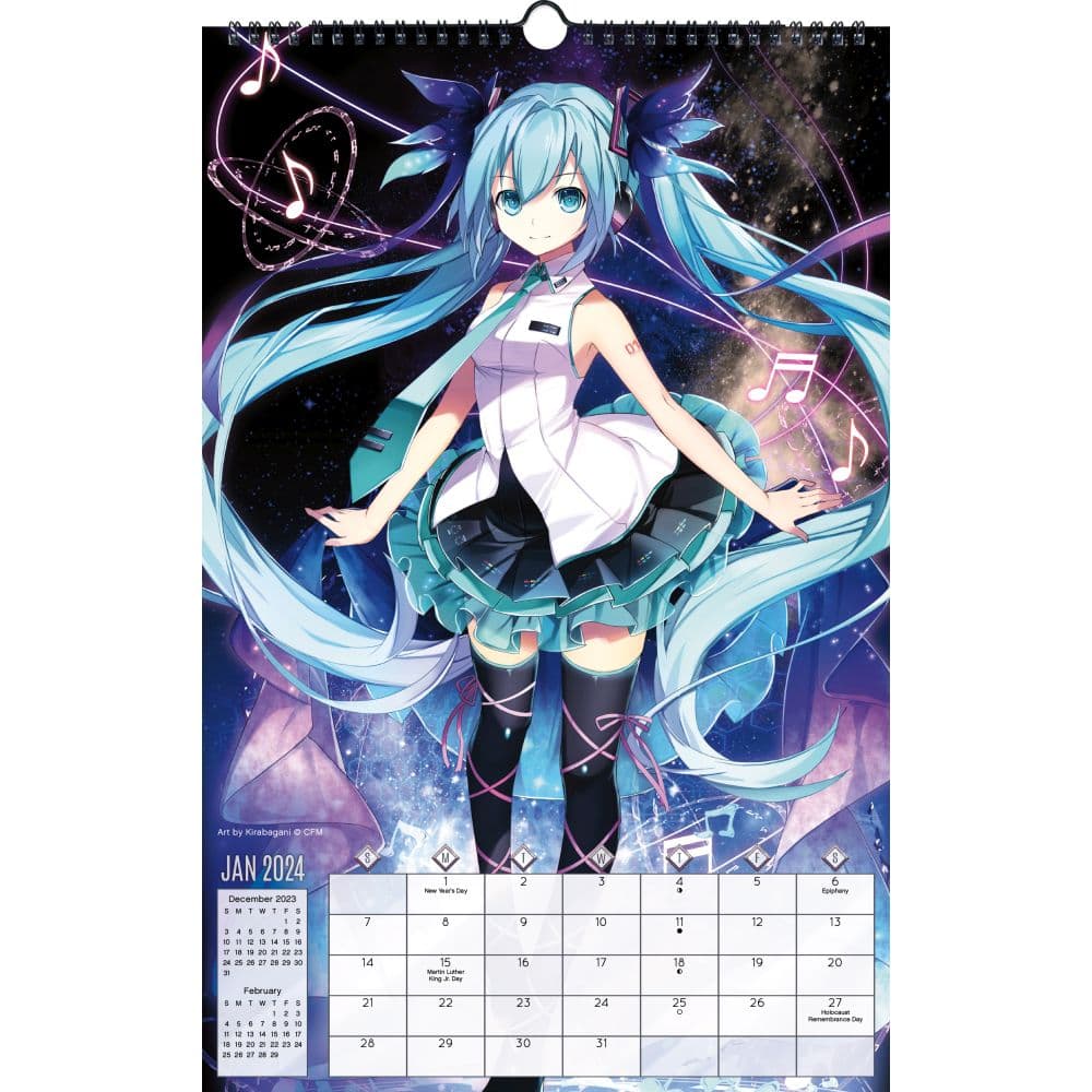 Hatsune Miku 2024 Poster Wall Calendar Alt2