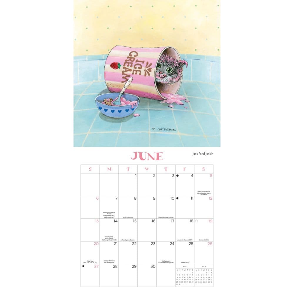 Cats 2027 Magnetic Calendar by Gary Patterson Third Alternate Image